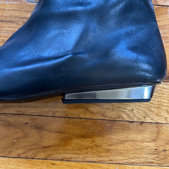 Vic Matie Black Leather Over the Knee Mini Wedge Boot 7-7.5 - Picture 3 of 7